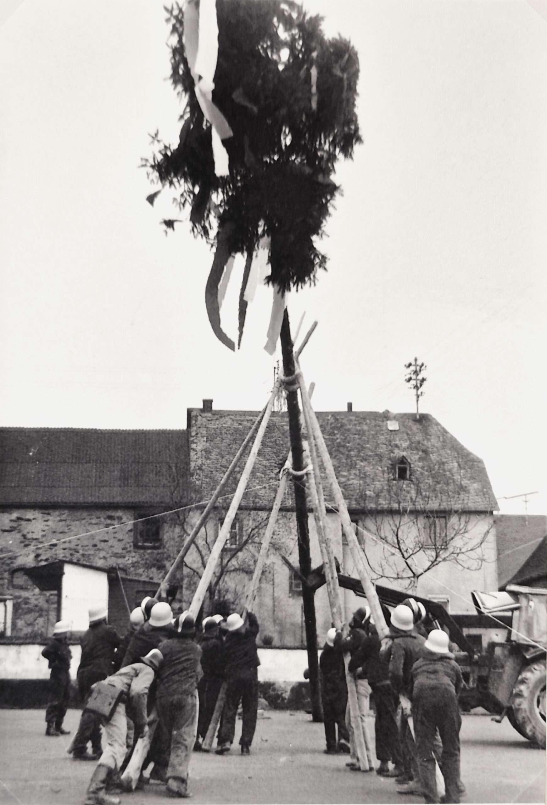 Maibaum aufstellen